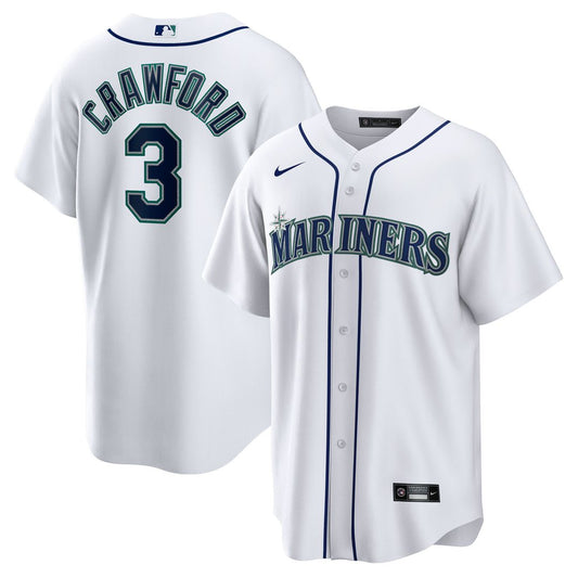 Seattle Mariners JP Crawford Nike Home Replica Jersey - White Team Jersey Sports Fan Apparel