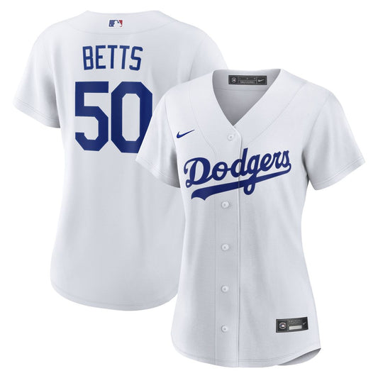 Los Angeles Dodgers Mookie Betts Nike Women's Home Replica Jersey - White Team Jersey Sports Fan Apparel