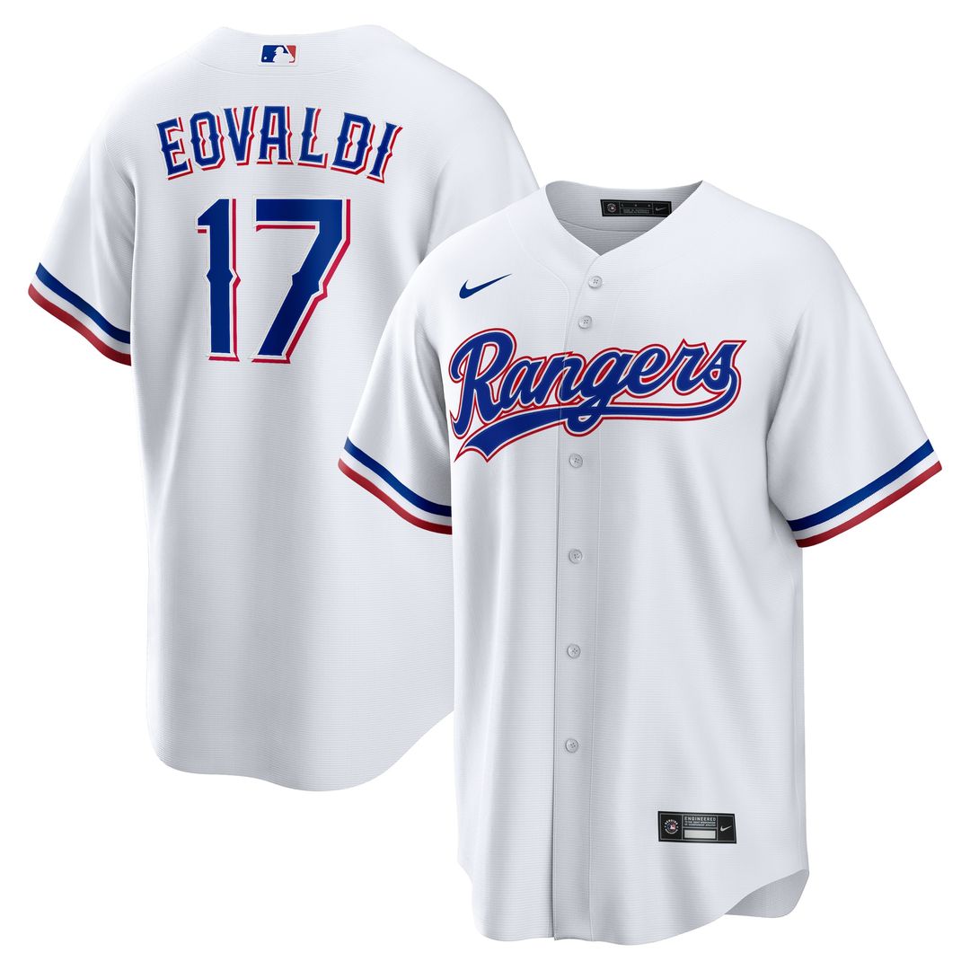 Texas Rangers Nathan Eovaldi Nike Home Replica Player Jersey - White Team Jersey Sports Fan Apparel