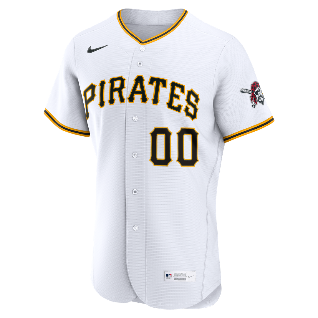Pittsburgh Pirates Nike Home Authentic Custom Jersey - White Team Jersey Sports Fan Apparel