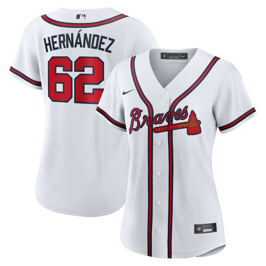 Atlanta Braves Daysbel Hernandez Nike Women's Home Replica Jersey - White Team Jersey Sports Fan Apparel