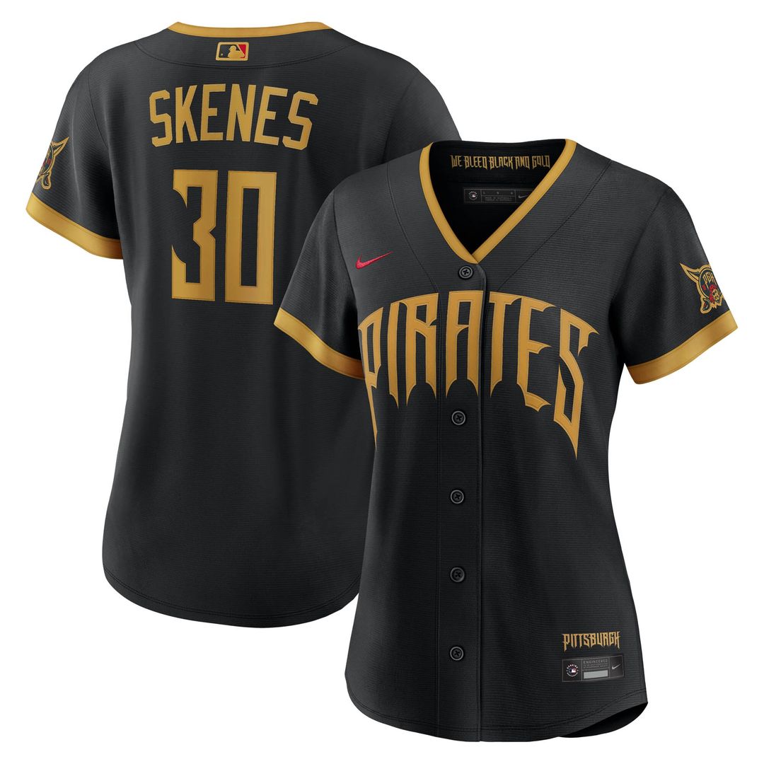 Pittsburgh Pirates Paul Skenes Nike Women's 2026 City Connect Stadium Jersey - Black Team Jersey Sports Fan Apparel
