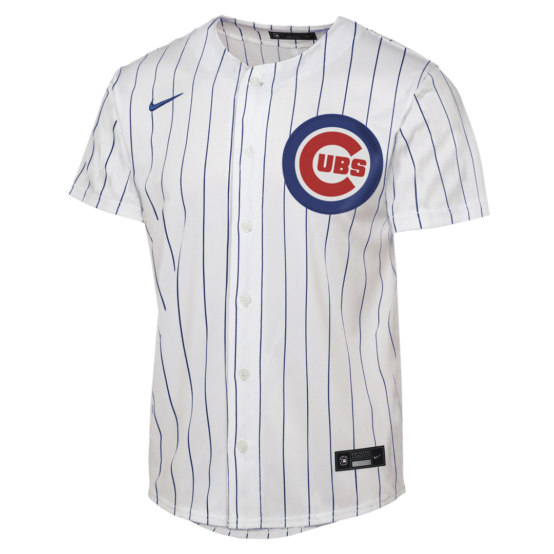 Chicago Cubs Nico Hoerner Nike Youth Home Replica Jersey - White Team Jersey Sports Fan Apparel