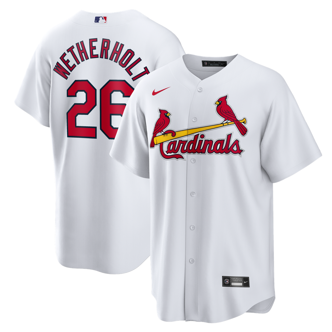 St. Louis Cardinals JJ Wetherholt Nike Home Replica Jersey - White Team Jersey Sports Fan Apparel