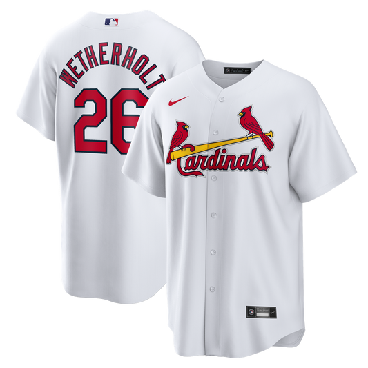 St. Louis Cardinals JJ Wetherholt Nike Home Replica Jersey - White Team Jersey Sports Fan Apparel