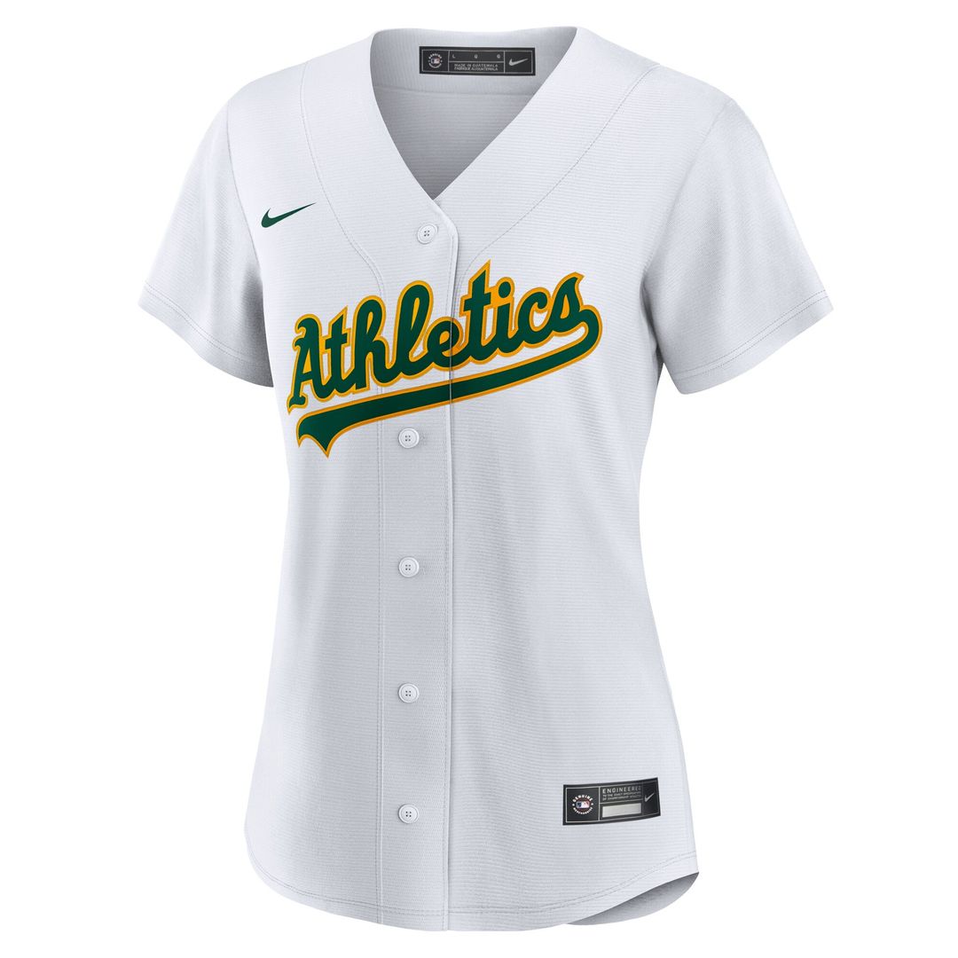 Athletics Denzel Clarke Nike Women's Home Replica Jersey - White Team Jersey Sports Fan Apparel