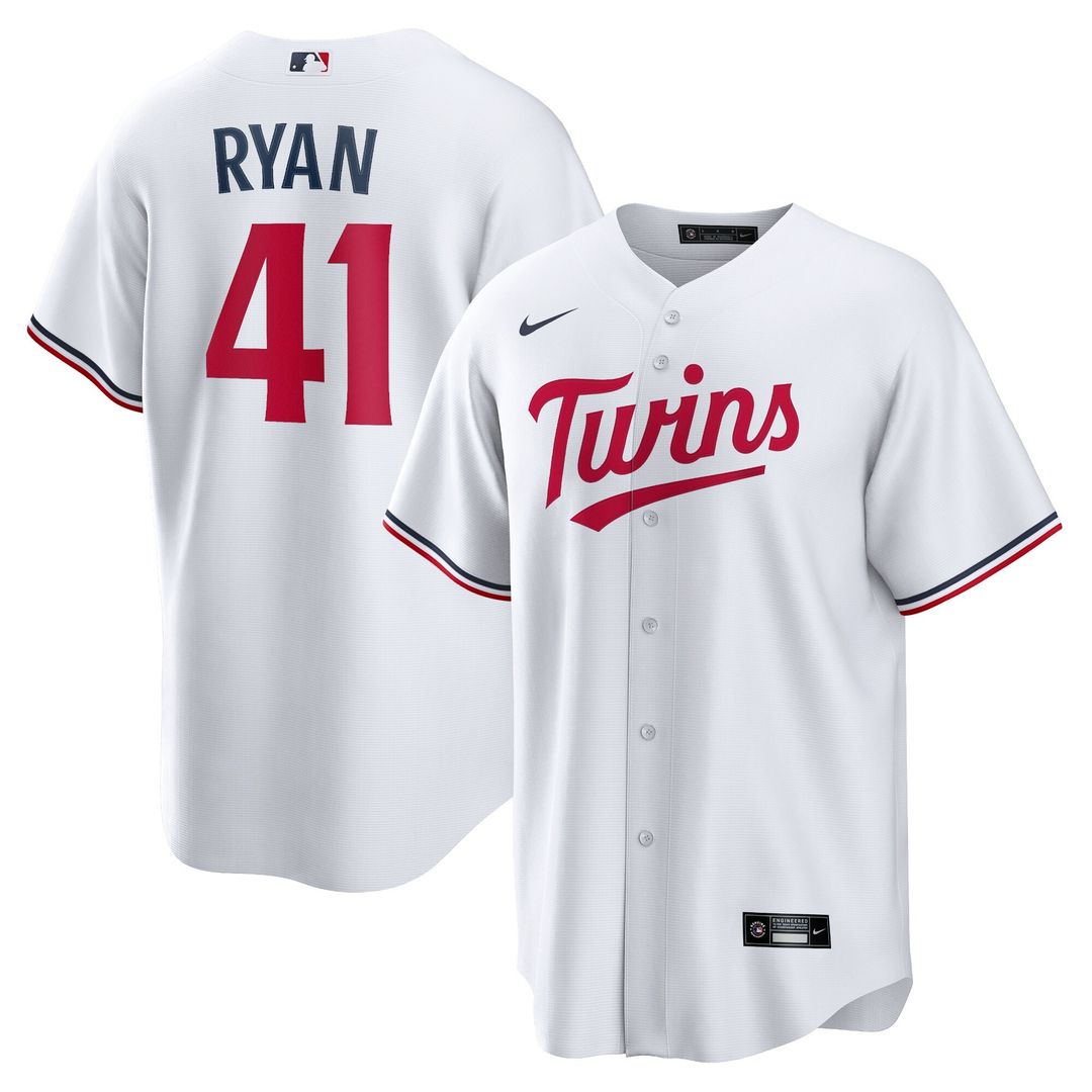 Minnesota Twins Joe Ryan Nike Home Replica Player Jersey - White Team Jersey Sports Fan Apparel