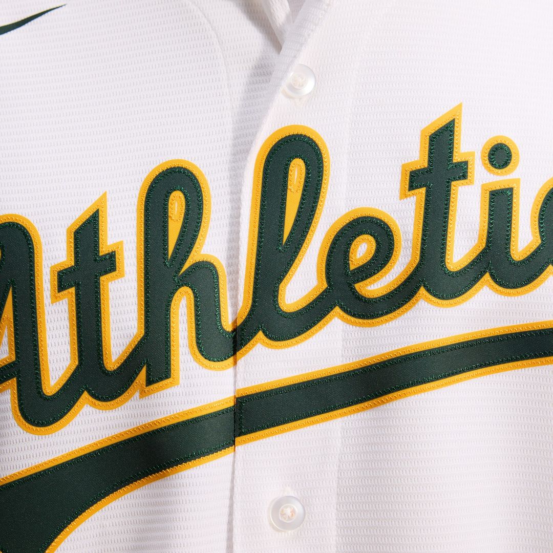 Athletics Nike Home Replica Team Jersey - White Team Jersey Sports Fan Apparel