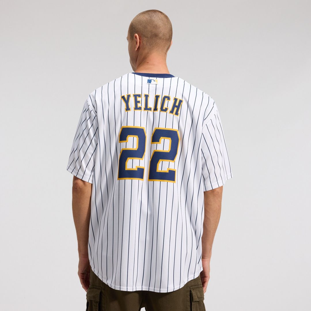 Milwaukee Brewers Christian Yelich Nike Alternate Replica Player Jersey - White Team Jersey Sports Fan Apparel