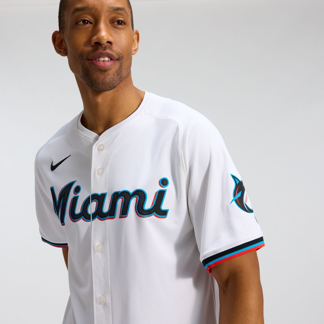 Miami Marlins Nike Home Limited Jersey - White Team Jersey Sports Fan Apparel