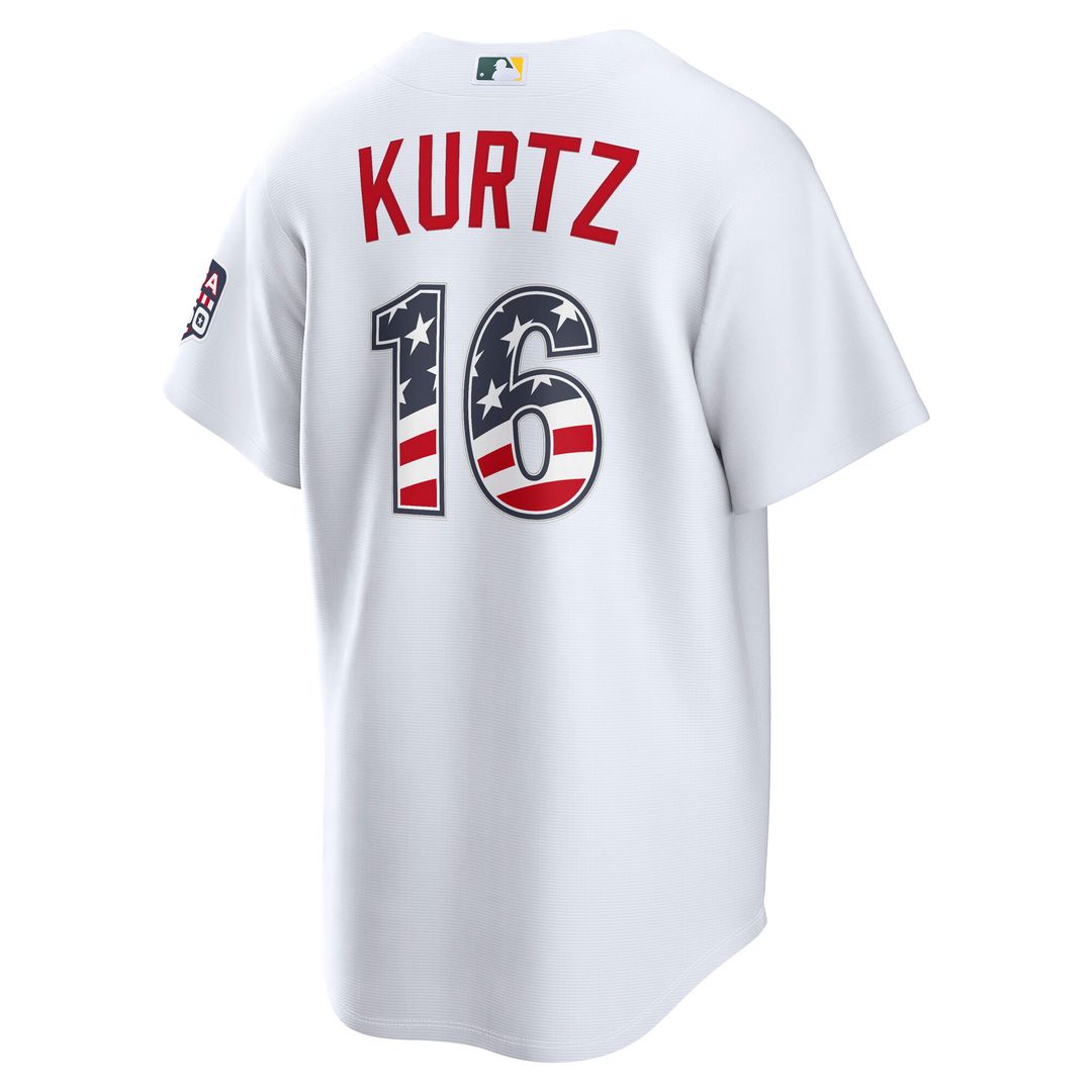 Athletics Nick Kurtz Nike USA 250 Fourth of July Home Stadium Jersey - White Team Jersey Sports Fan Apparel