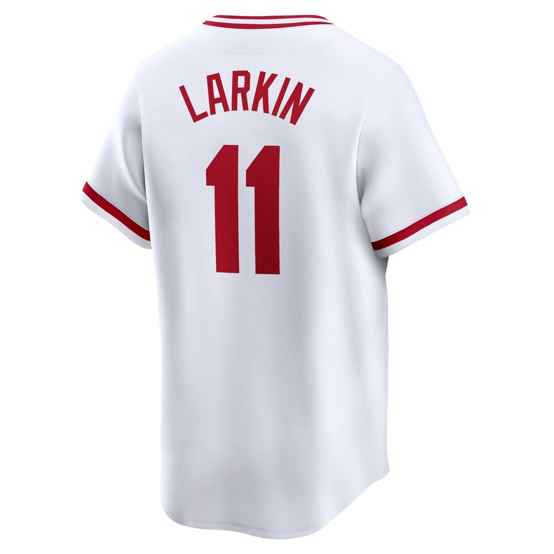 Cincinnati Reds Barry Larkin Nike Throwback Cooperstown Limited Jersey - White Team Jersey Sports Fan Apparel