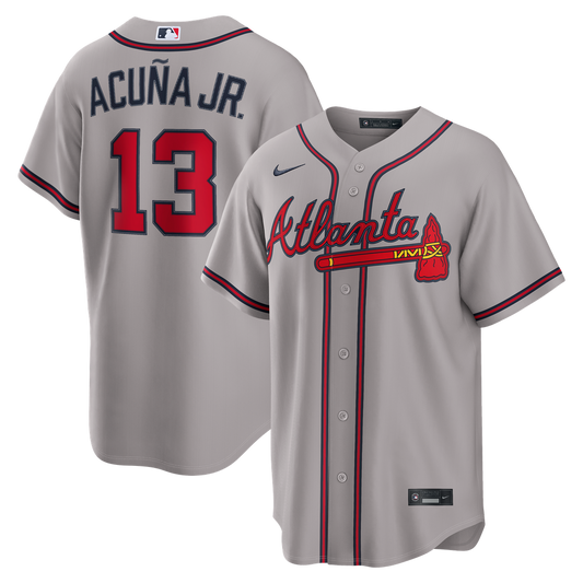 Atlanta Braves Ronald Acuña Jr. Nike Road Replica Jersey - Gray Team Jersey Sports Fan Apparel