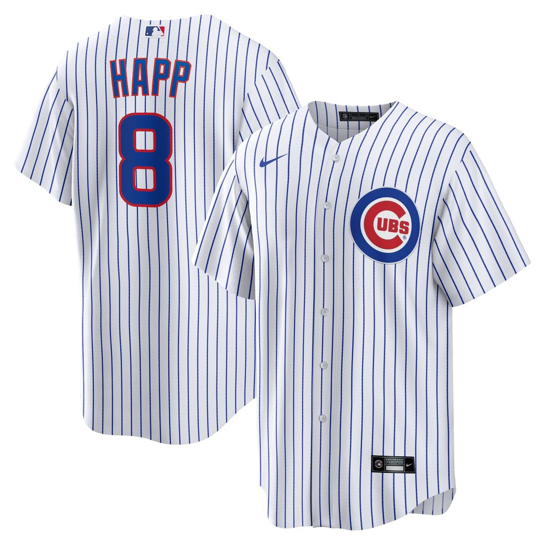 Chicago Cubs Ian Happ Nike Home Replica Jersey - White Team Jersey Sports Fan Apparel