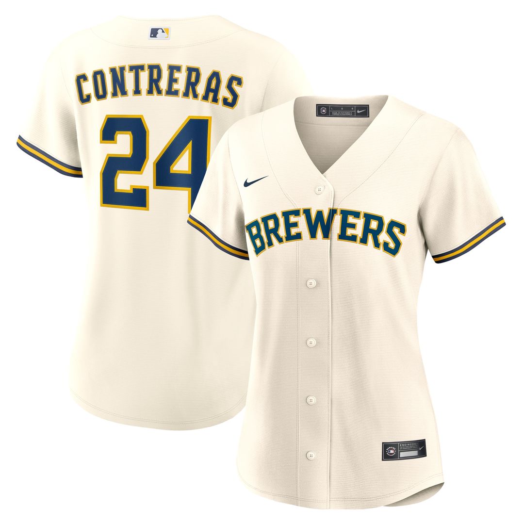 Milwaukee Brewers William Contreras Nike Women's Home Replica Jersey - Cream Team Jersey Sports Fan Apparel