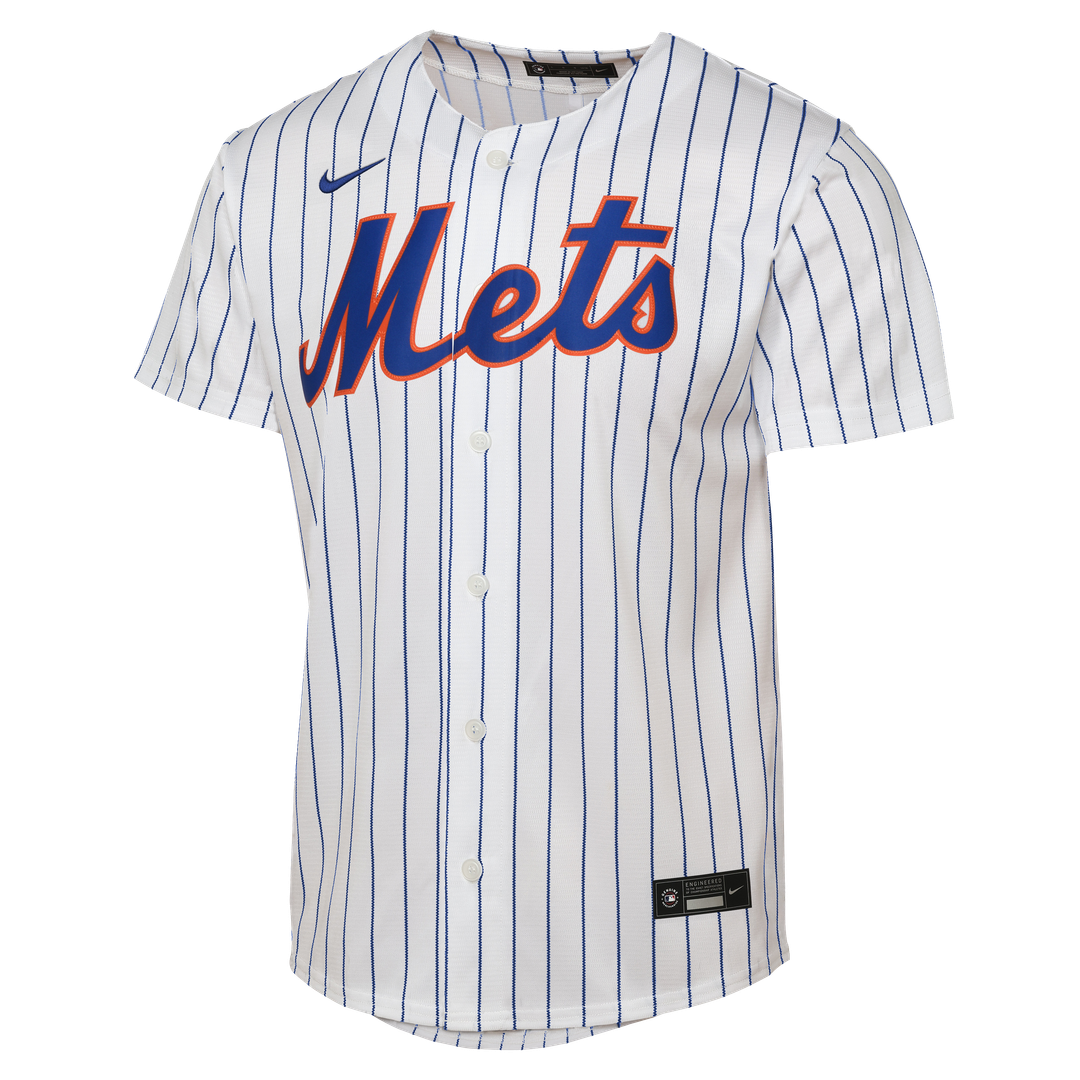 New York Mets Bo Bichette Nike Youth Home Baseline Jersey - White Team Jersey Sports Fan Apparel
