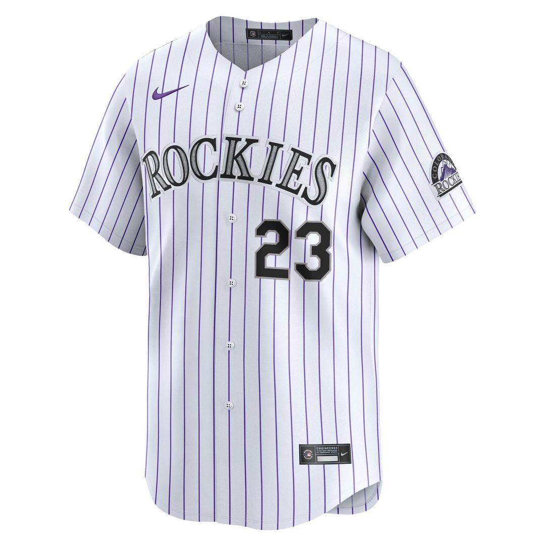 Colorado Rockies Kris Bryant Nike Home Limited Player Jersey - White Team Jersey Sports Fan Apparel