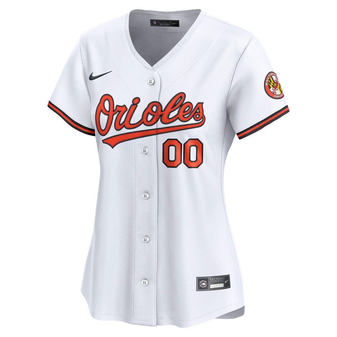 Baltimore Orioles Nike Women's Home Limited Custom Jersey - White Team Jersey Sports Fan Apparel