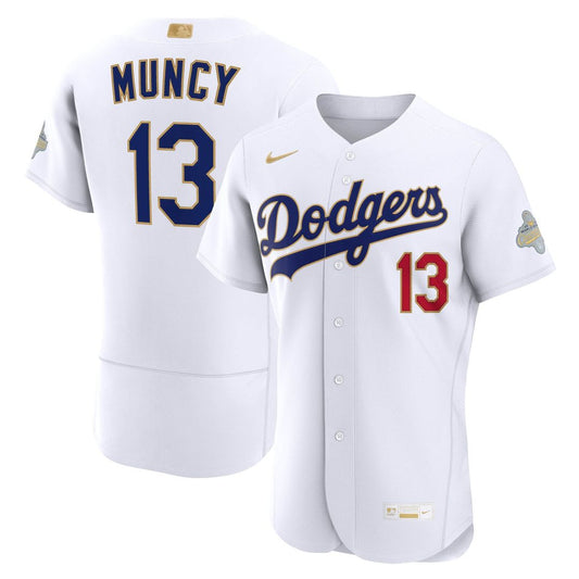 Los Angeles Dodgers Max Muncy Nike 2026 Gold Collection Authentic Jersey - White Team Jersey Sports Fan Apparel