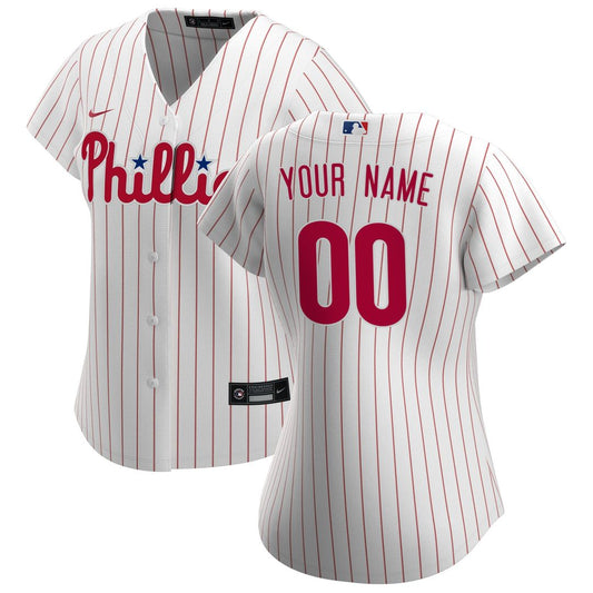 Philadelphia Phillies Nike Women's Home Replica Custom Jersey - White Team Jersey Sports Fan Apparel