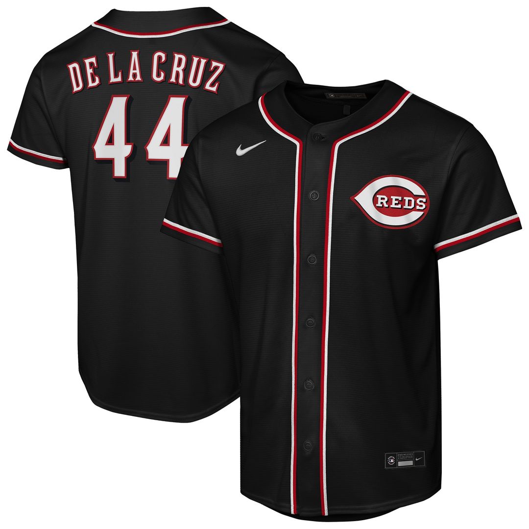 Cincinnati Reds Elly De La Cruz Nike Youth Fashion Replica Player Jersey - Black Team Jersey Sports Fan Apparel