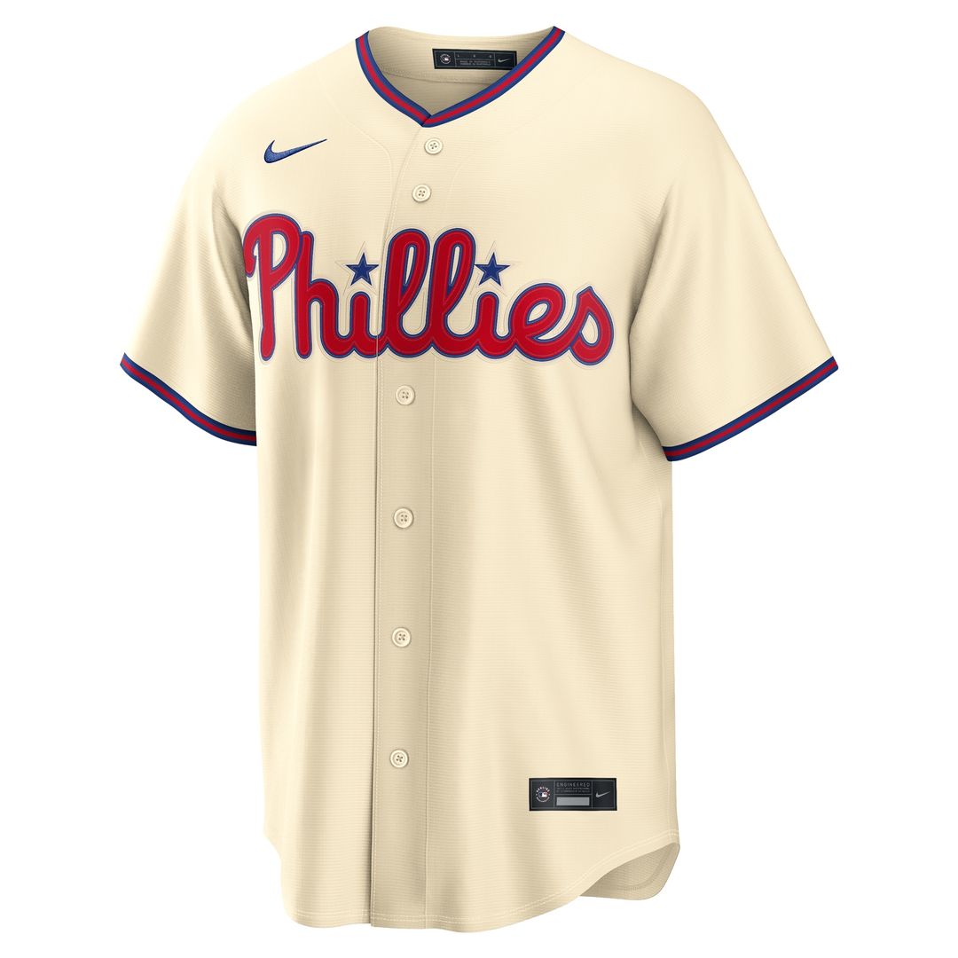 Philadelphia Phillies Bryce Harper Nike Alternate Replica Jersey - Cream Team Jersey Sports Fan Apparel