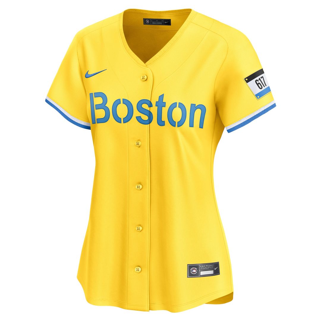 Boston Red Sox David Ortiz Nike Women's City Connect Retired Player Jersey - Gold Team Jersey Sports Fan Apparel