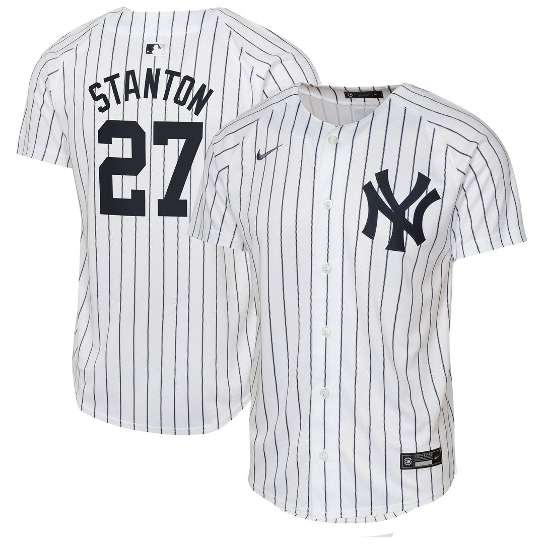 New York Yankees Giancarlo Stanton Nike Youth Home Limited Player Jersey - White Team Jersey Sports Fan Apparel