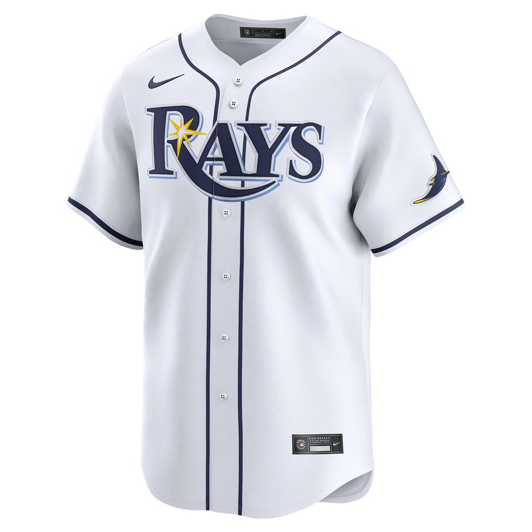 Tampa Bay Rays Junior Caminero Nike Youth Home Limited Player Jersey - White Team Jersey Sports Fan Apparel