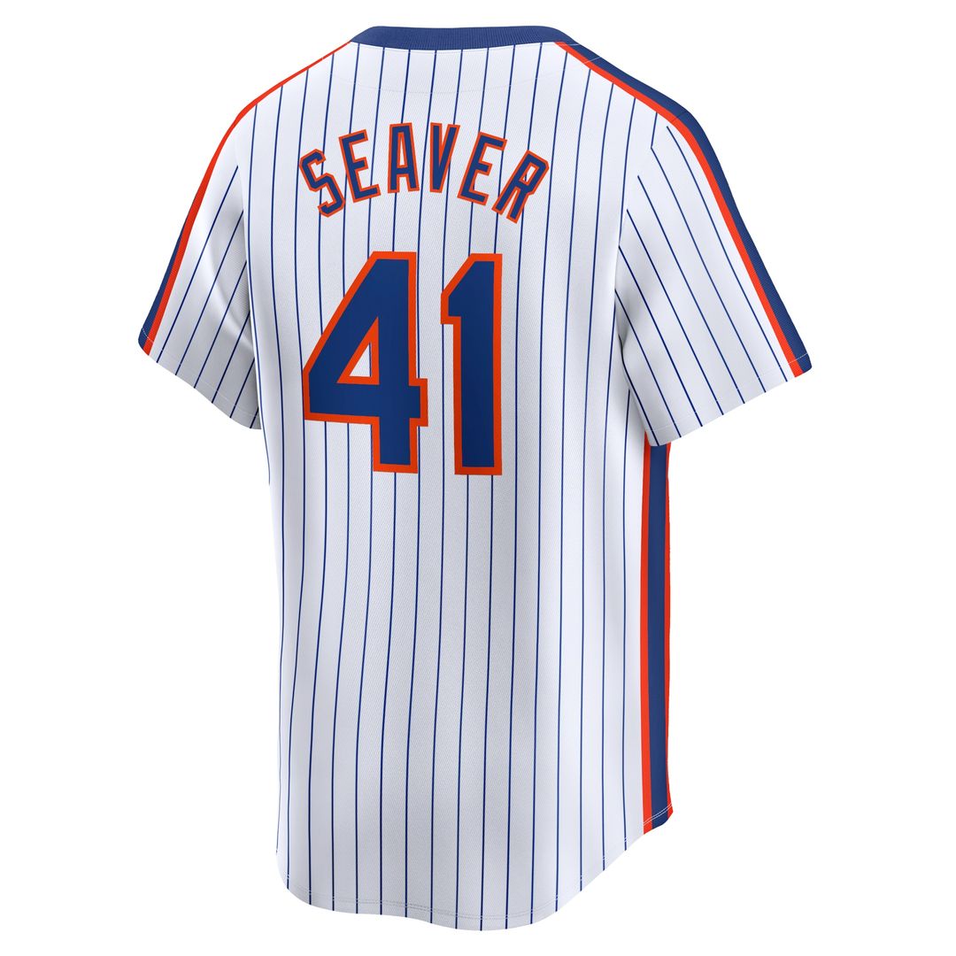 New York Mets Tom Seaver Nike Throwback Cooperstown Limited Jersey - White Team Jersey Sports Fan Apparel
