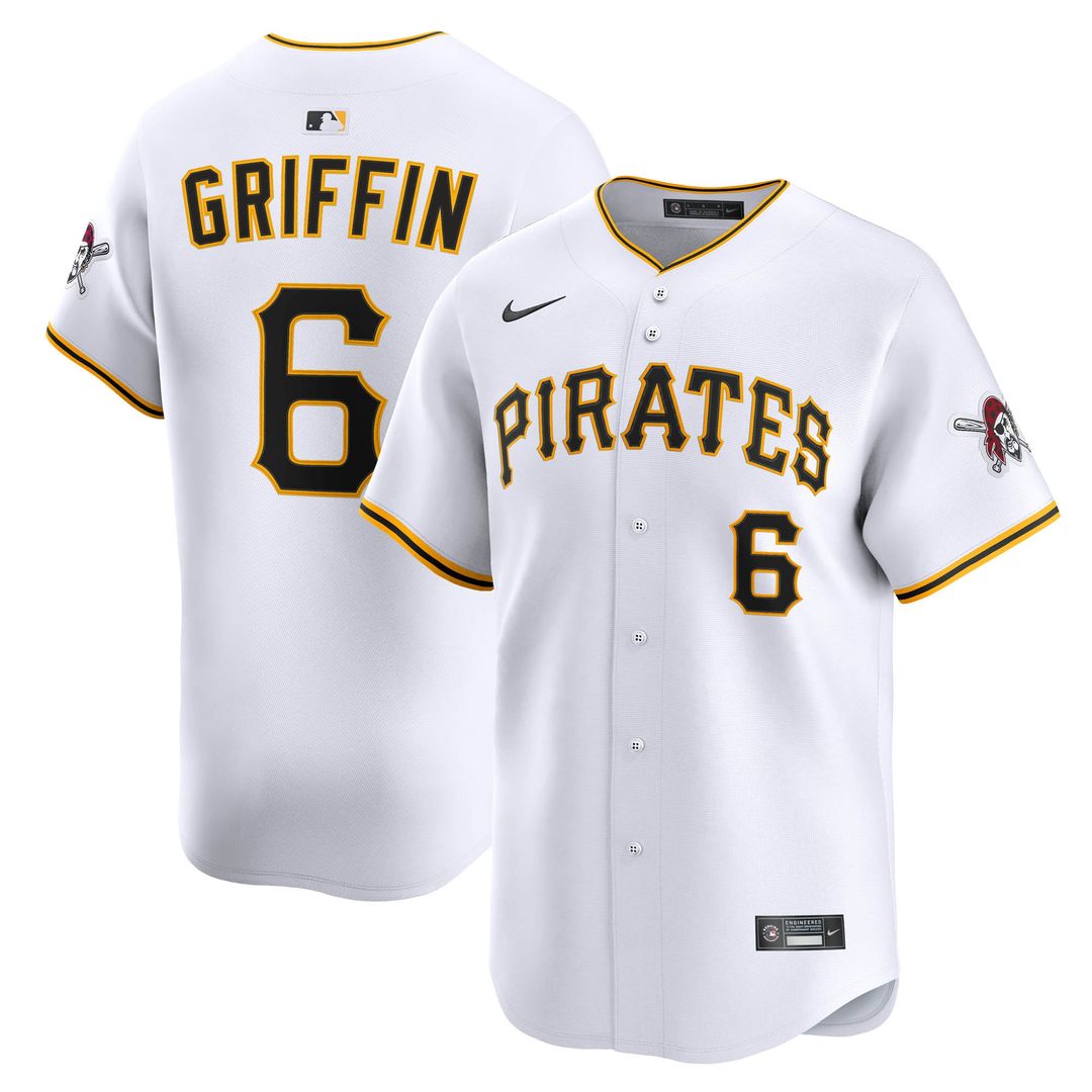 Pittsburgh Pirates Konnor Griffin Nike Home Limited Jersey - White Team Jersey Sports Fan Apparel