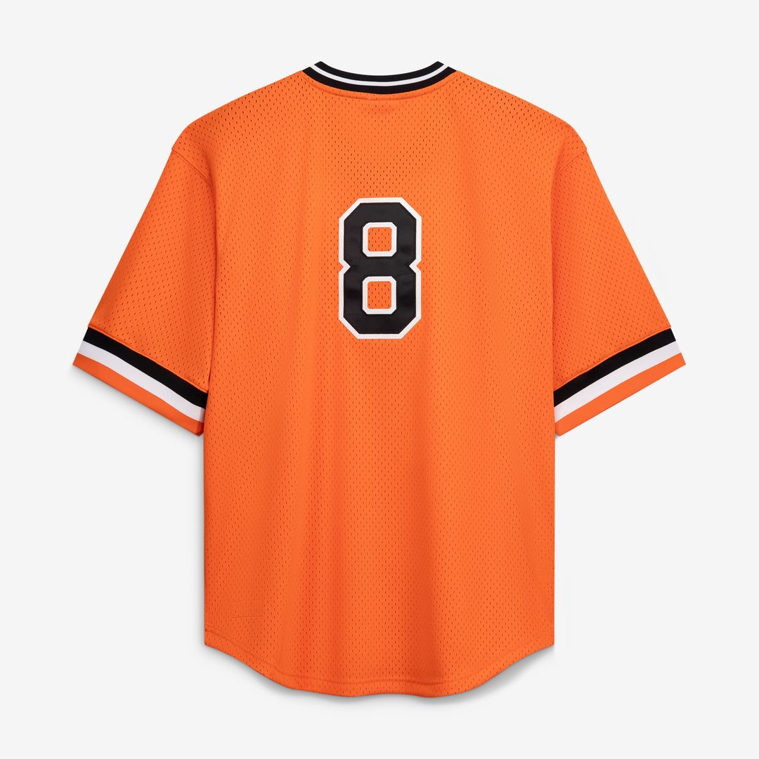 Baltimore Orioles Cal Ripken Jr. Profile Big & Tall Cooperstown Mesh Batting Practice Jersey - Orange Team Jersey Sports Fan Apparel