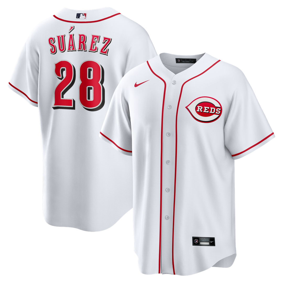 Cincinnati Reds Eugenio Suárez Nike Home Replica Jersey - White Team Jersey Sports Fan Apparel