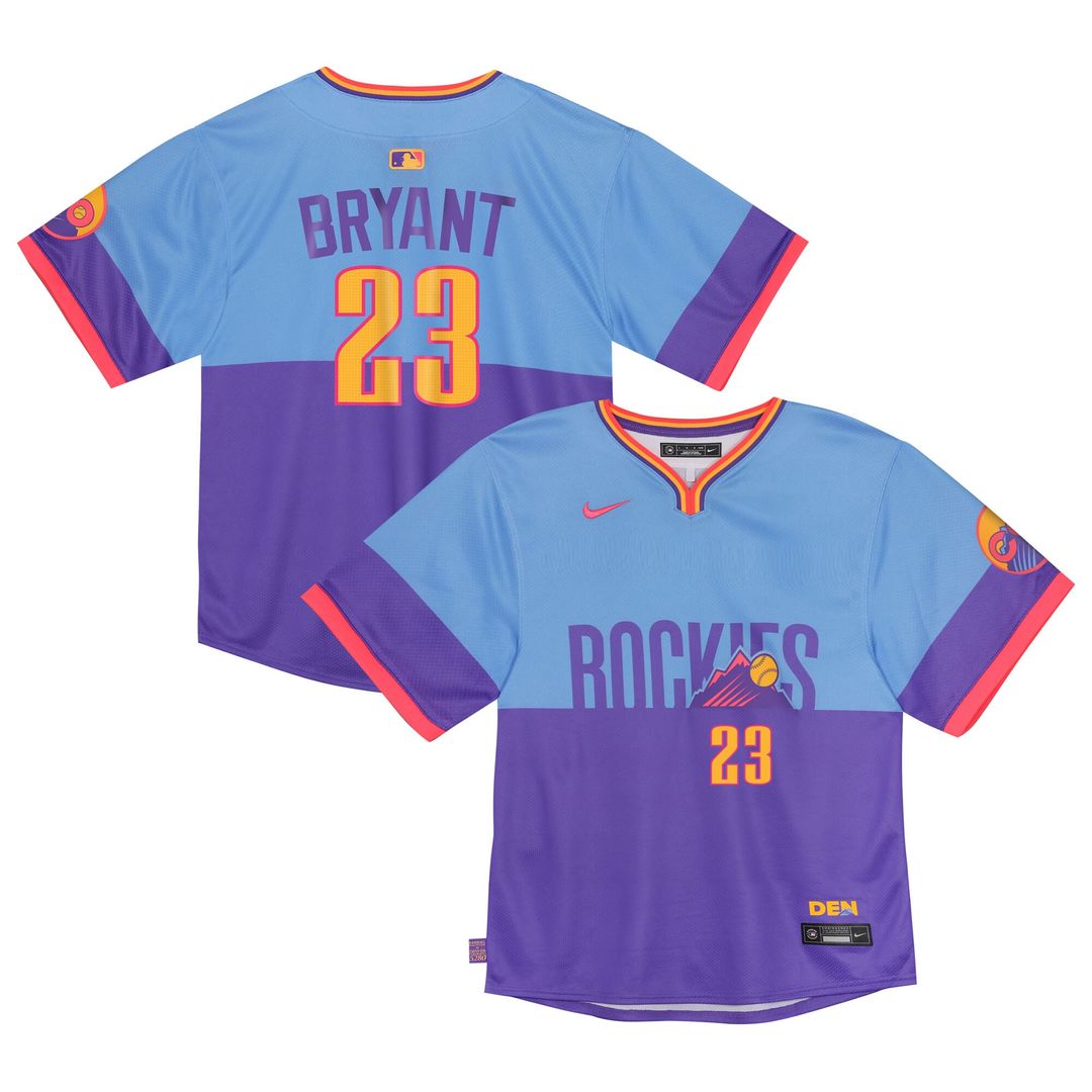 Colorado Rockies Kris Bryant Nike Toddler 2025 City Connect Limited Player Jersey - Purple/Light Blue Team Jersey Sports Fan Apparel