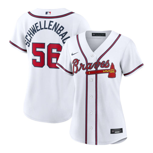 Atlanta Braves Spencer Schwellenbach Nike Women's Home Replica Jersey - White Team Jersey Sports Fan Apparel