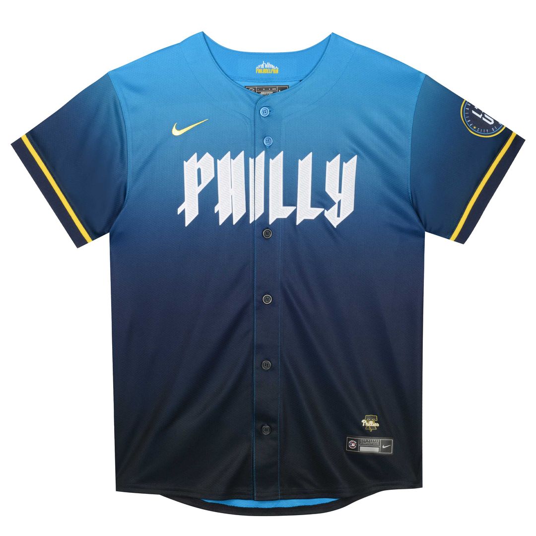 Philadelphia Phillies Zack Wheeler Nike Preschool 2024 City Connect Limited Player Jersey - Blue Team Jersey Sports Fan Apparel