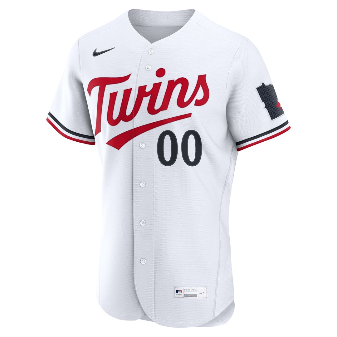 Minnesota Twins Nike Home Authentic Custom Jersey - White Team Jersey Sports Fan Apparel