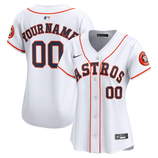 Houston Astros Nike Women's Home Limited Custom Jersey - White Team Jersey Sports Fan Apparel