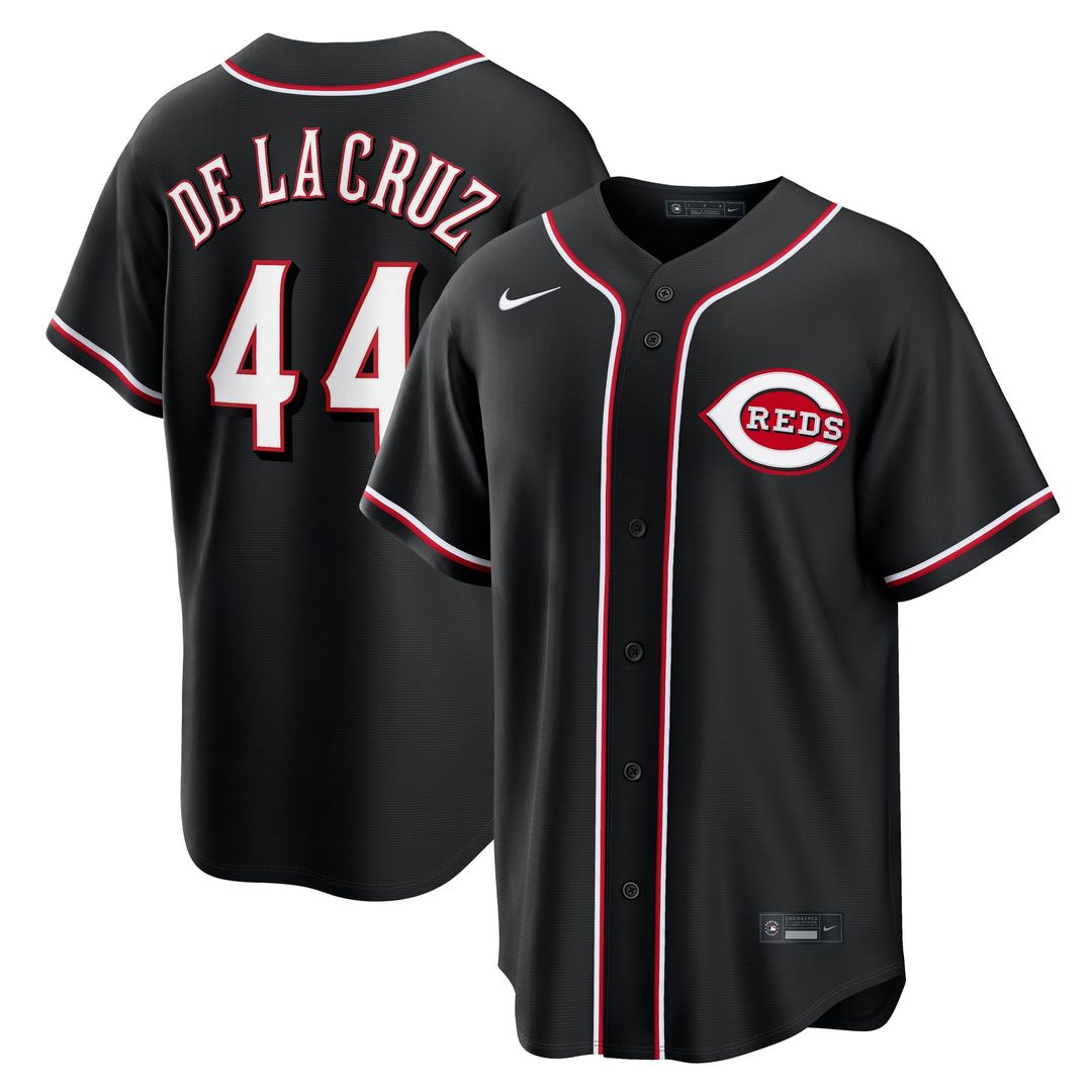 Cincinnati Reds Elly De La Cruz Nike Fashion Replica Black Out Jersey Team Jersey Sports Fan Apparel