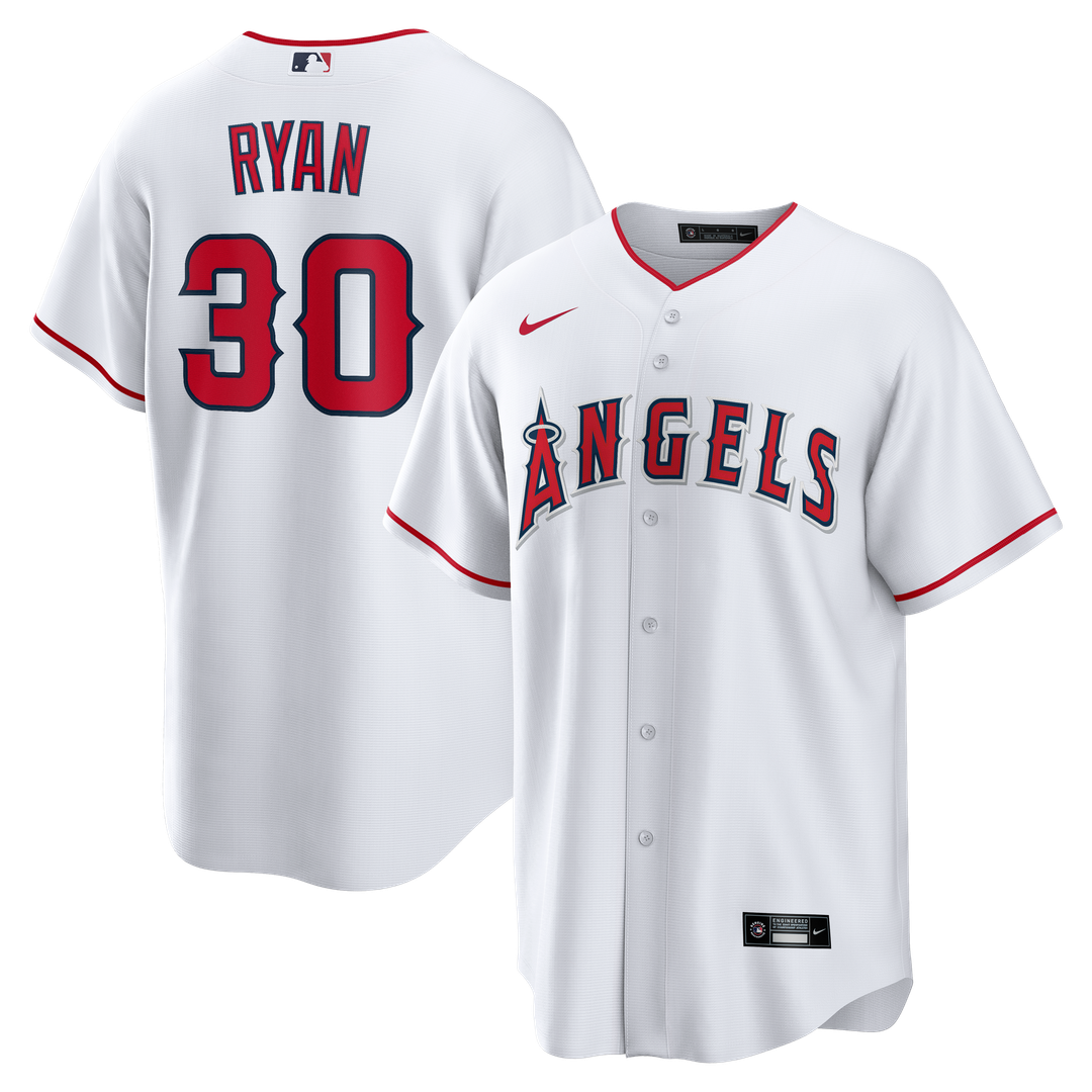 Los Angeles Angels Nolan Ryan Nike Home Retired Player Replica Jersey - White Team Jersey Sports Fan Apparel