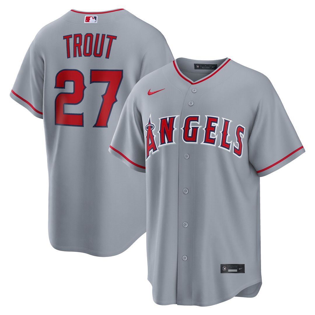 Los Angeles Angels Mike Trout Nike Alternate Replica Jersey - White Team Jersey Sports Fan Apparel