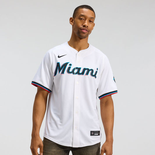 Miami Marlins Nike Home Limited Jersey - White Team Jersey Sports Fan Apparel