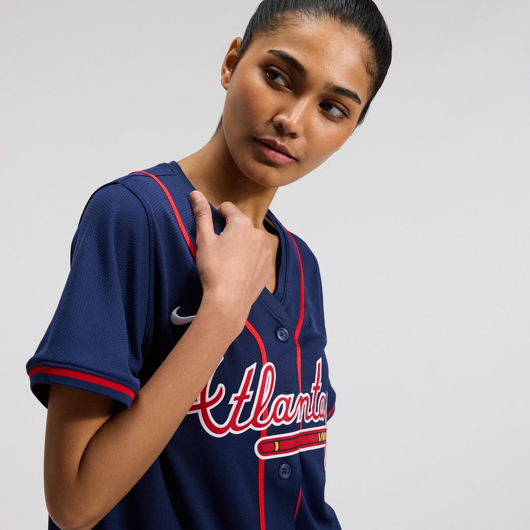 Atlanta Braves Ronald Acuña Jr. Nike Women's Alternate Limited Player Jersey - Navy Team Jersey Sports Fan Apparel