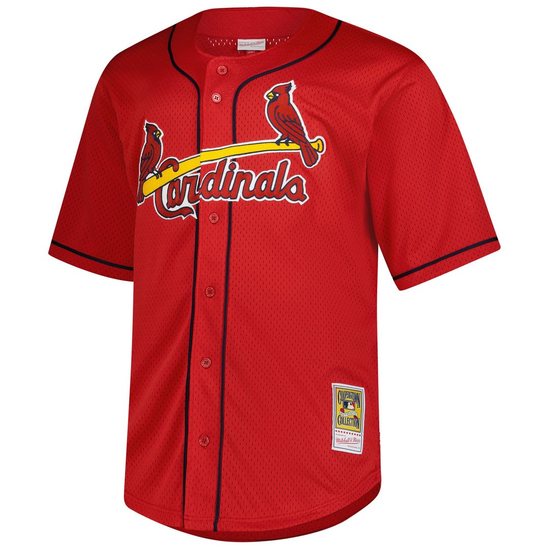St. Louis Cardinals Mark McGwire Mitchell & Ness Big & Tall Cooperstown Mesh Batting Practice Jersey - Red Team Jersey Sports Fan Apparel