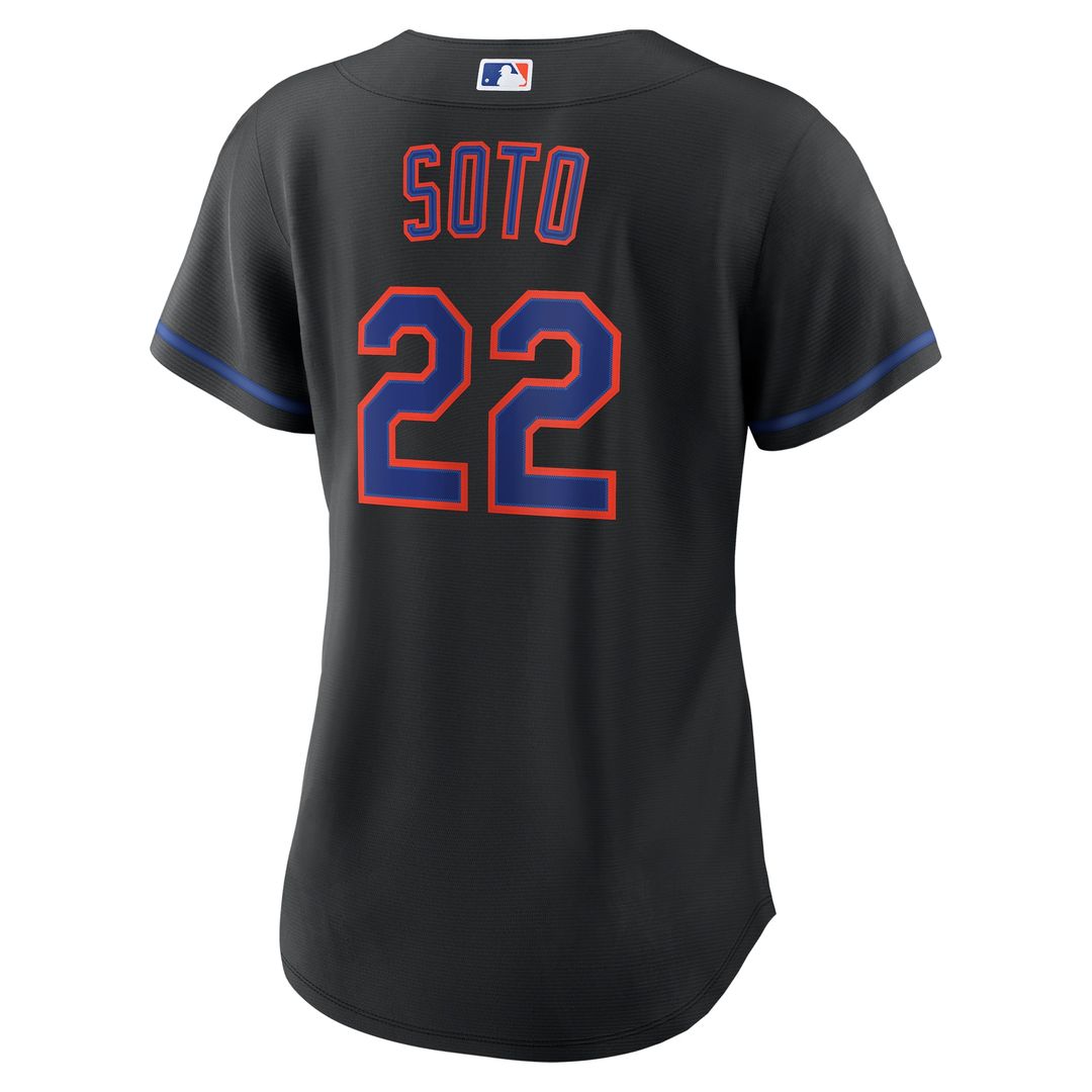 New York Mets Juan Soto Nike Women's Alternate Replica Jersey - Black Team Jersey Sports Fan Apparel