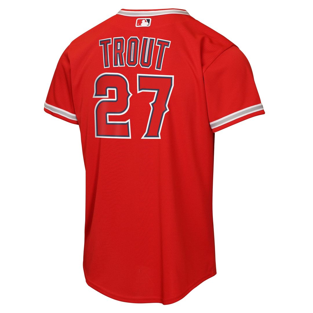 Los Angeles Angels Mike Trout Nike Youth Alternate Replica Jersey - Red Team Jersey Sports Fan Apparel