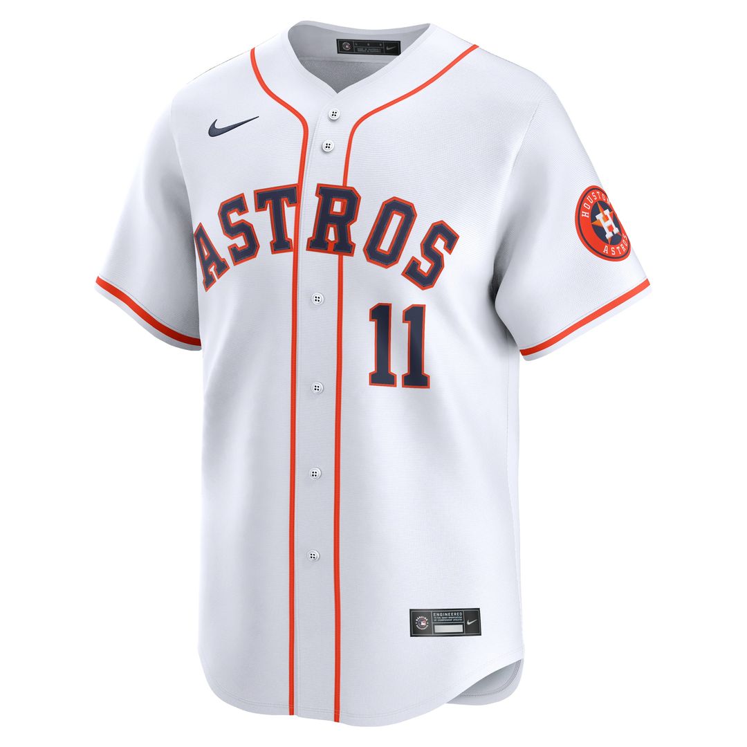 Houston Astros Cam Smith #11 Nike Home Limited Player Jersey - White Team Jersey Sports Fan Apparel