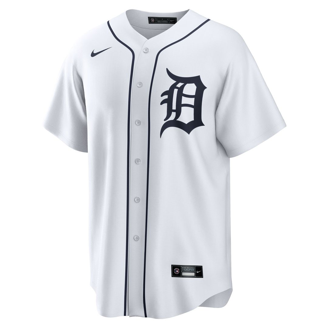 Detroit Tigers Dillon Dingler Nike Home Replica Jersey - White Team Jersey Sports Fan Apparel