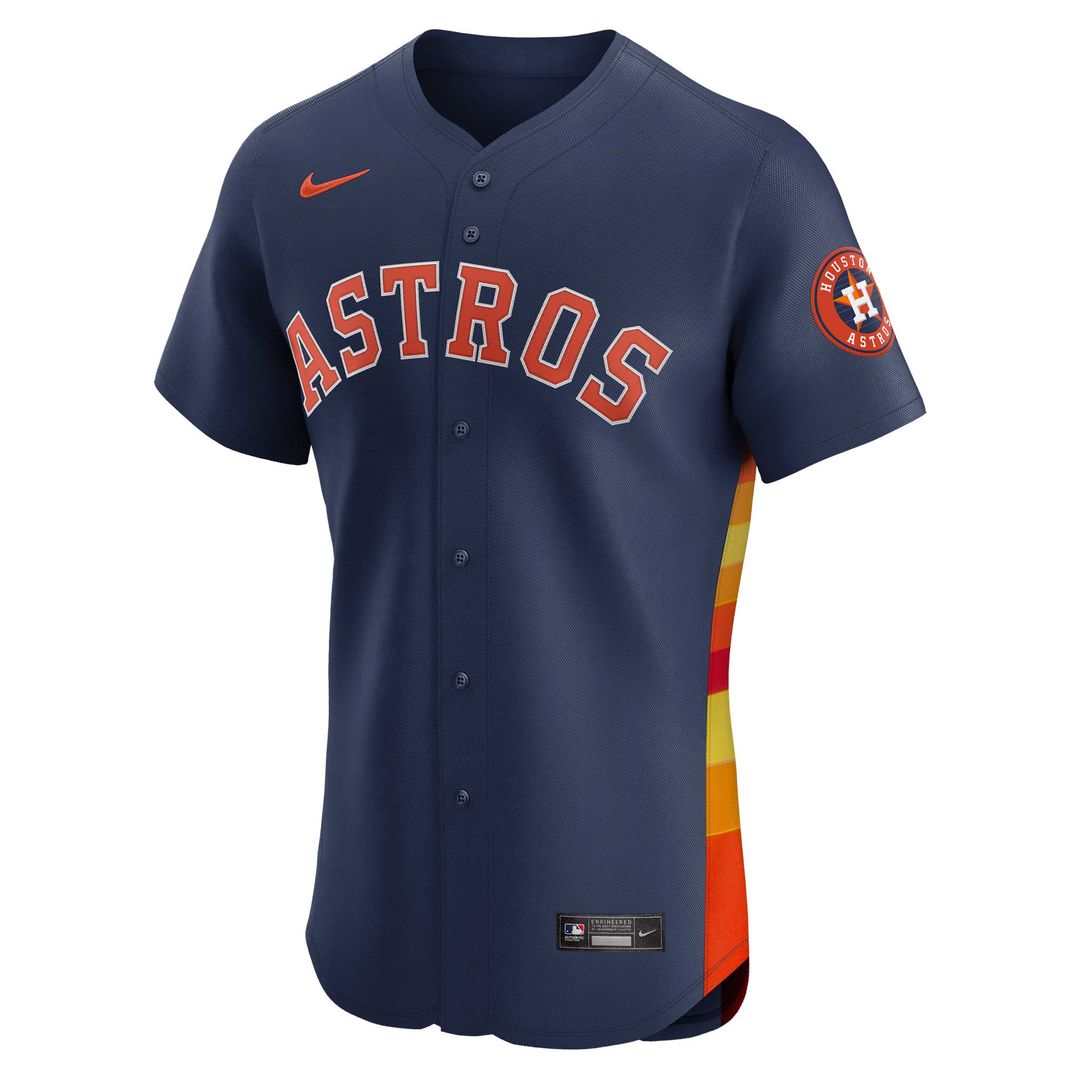 Houston Astros Nike Alternate Vapor Premier Elite Patch Jersey - Navy Team Jersey Sports Fan Apparel