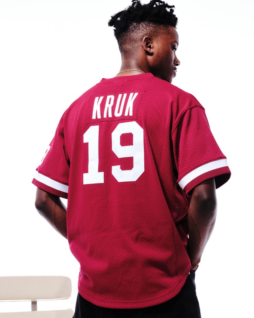 Philadelphia Phillies John Kruk Mitchell & Ness Big & Tall Cooperstown Mesh Batting Practice Jersey - Burgundy Team Jersey Sports Fan Apparel